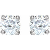 Platinum 3/8 CTW Natural Diamond Stud Earrings